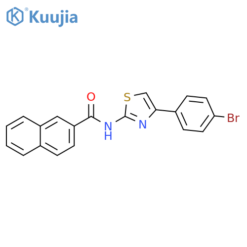 N-4-(4-bromophenyl)-1,3-thiazol-2-ylnaphthalene-2-carboxamide structure