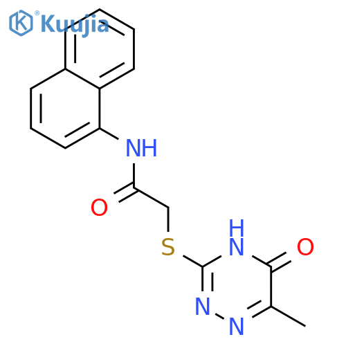 2-(6-methyl-5-oxo-4,5-dihydro-1,2,4-triazin-3-yl)sulfanyl-N-(naphthalen-1-yl)acetamide structure