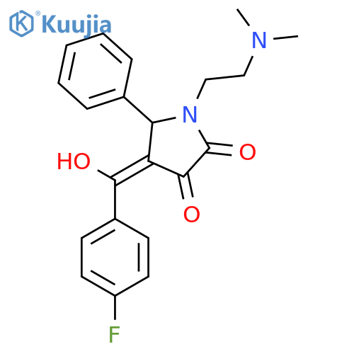 1-2-(dimethylamino)ethyl-4-(4-fluorobenzoyl)-3-hydroxy-5-phenyl-2,5-dihydro-1H-pyrrol-2-one structure