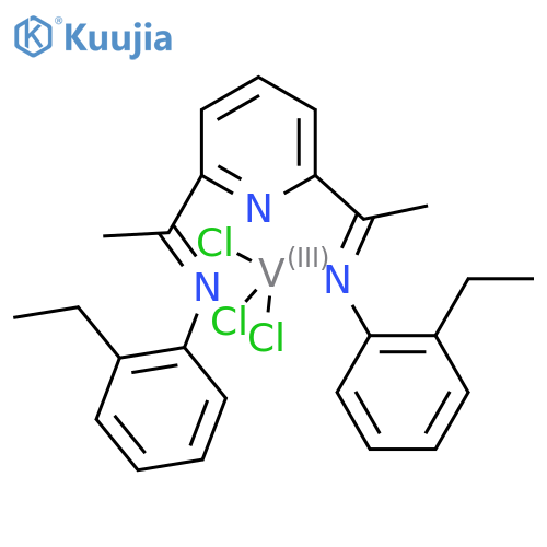 {2,6-Bis[1-(N-2-ethylphenylimino)ethyl]pyridine}-vanadium(III)-trichloride structure