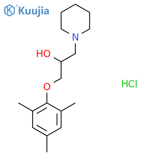 1-(piperidin-1-yl)-3-(2,4,6-trimethylphenoxy)propan-2-ol hydrochloride structure
