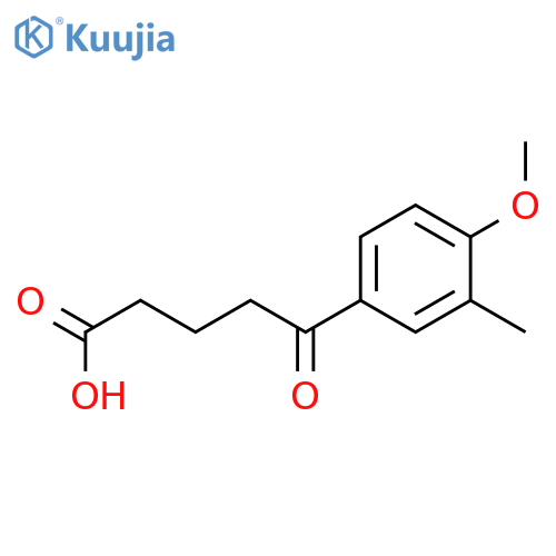 5-(4-methoxy-3-methyl-phenyl)-5-oxo-pentanoic acid structure
