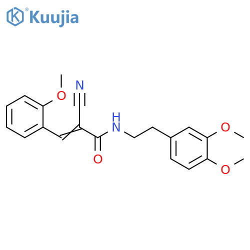 2-Cyano-N-[2-(3,4-dimethoxyphenyl)ethyl]-3-(2-methoxyphenyl)-2-propenamide structure