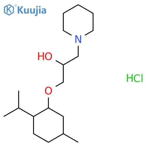 1-{5-methyl-2-(propan-2-yl)cyclohexyloxy}-3-(piperidin-1-yl)propan-2-ol hydrochloride structure