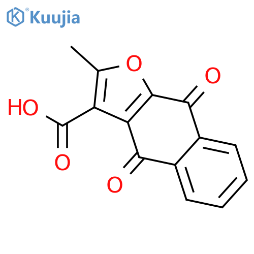 2-methyl-4,9-dioxo-4H,9H-naphtho2,3-bfuran-3-carboxylic acid structure