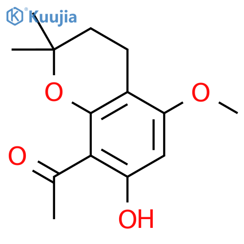 Ethanone,1-(3,4-dihydro-7-hydroxy-5-methoxy-2,2-dimethyl-2H-1-benzopyran-8-yl)- structure