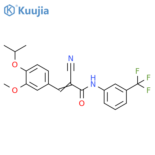 2-Cyano-3-[3-methoxy-4-(1-methylethoxy)phenyl]-N-[3-(trifluoromethyl)phenyl]-2-propenamide structure