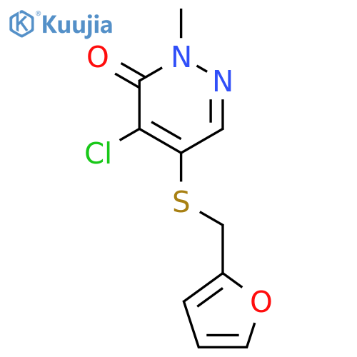 3(2H)-Pyridazinone,4-chloro-5-[(2-furanylmethyl)thio]-2-methyl- structure