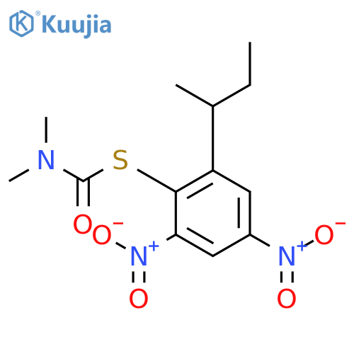 Carbamic acid,dimethylthio-, S-(2-sec-butyl-4,6-dinitrophenyl) ester (7CI,8CI) structure