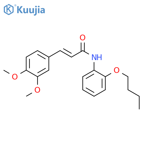 (E)-N-(2-butoxyphenyl)-3-(3,4-dimethoxyphenyl)prop-2-enamide structure