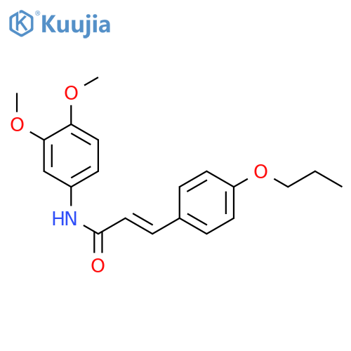 (2E)-N-(3,4-dimethoxyphenyl)-3-(4-propoxyphenyl)prop-2-enamide structure