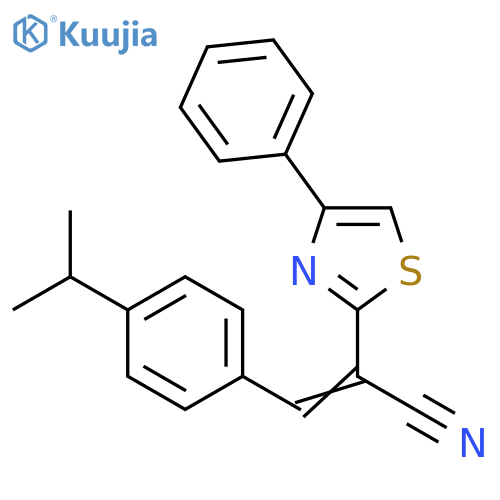 (2Z)-2-(4-phenyl-1,3-thiazol-2-yl)-3-4-(propan-2-yl)phenylprop-2-enenitrile structure