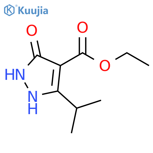 5-Hydroxy-3-isopropyl-1H-pyrazole-4-carboxylic acid ethyl ester structure