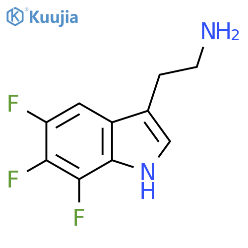 2-(5,6,7-trifluoro-1H-indol-3-yl)ethan-1-amine structure