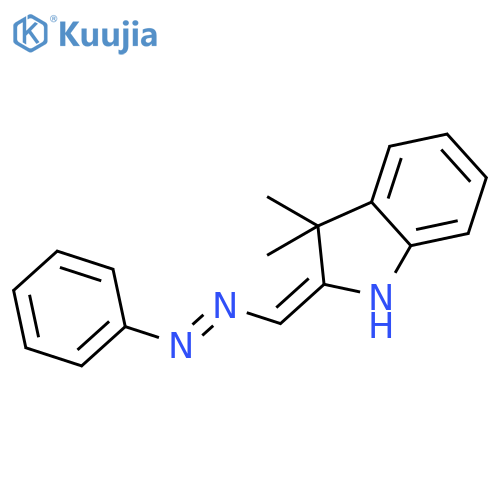 (3,3-dimethylindolin-2-ylidene)methyl-phenyl-diazene structure