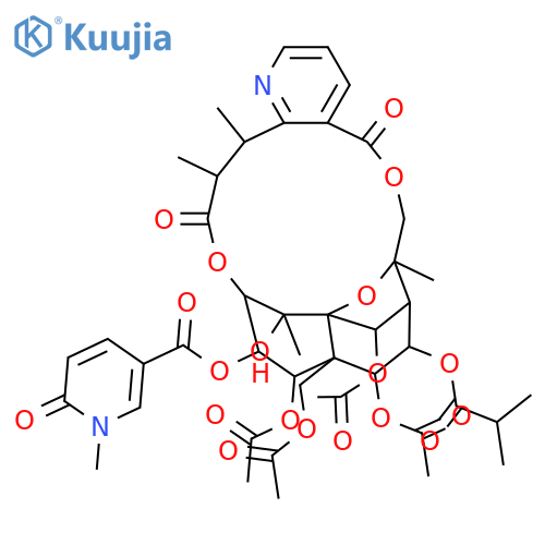 Per(deacyl)emarginatine; 8-O-(2-Methylpropanoyl), 1,6,9,14-tetra-Ac structure