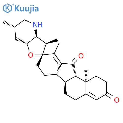 (22S,23R)-4,5-didehydro-5,6-dihydro-17,23-epoxyveratraman-3,11-dione structure