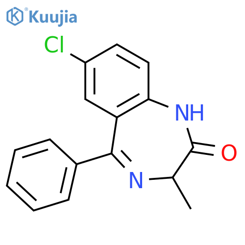 7-Chloro-3-methyl-5-phenyl-2,3-dihydro-1H-1,4-benzodiazepin-2-one structure