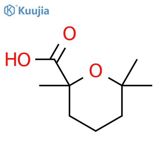 2,6,6-trimethyltetrahydro-2H-pyran-2-carboxylic acid structure