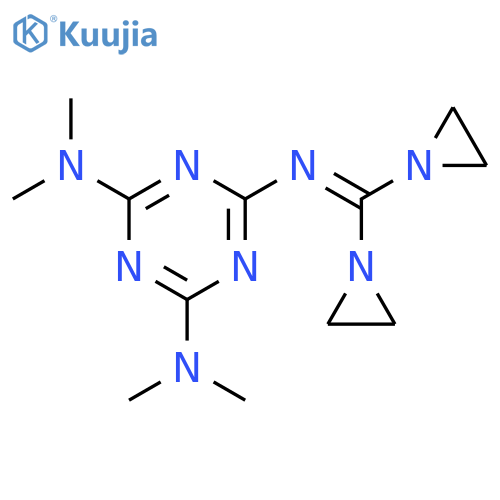6-[bis(aziridin-1-yl)methylideneamino]-2-n,2-n,4-n,4-n-tetramethyl-1,3,5-triazine-2,4-diamine structure