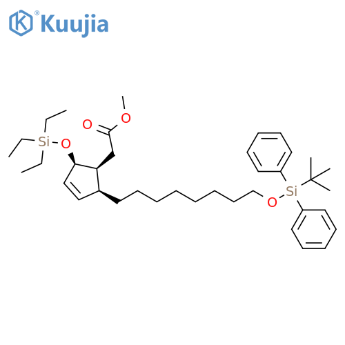 Methyl (1S,2S,5R)-2-[8-[[(1,1-dimethylethyl)diphenylsilyl]oxy]octyl]-5-[(triethylsilyl)oxy]-3-cyclopentene-1-acetate structure