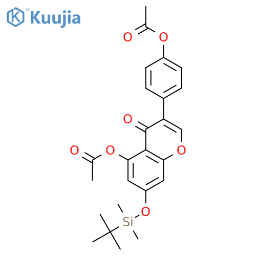 4’,5-Di-O-acetyl-7-O-tert-butyldimethylsilyl Genistein structure