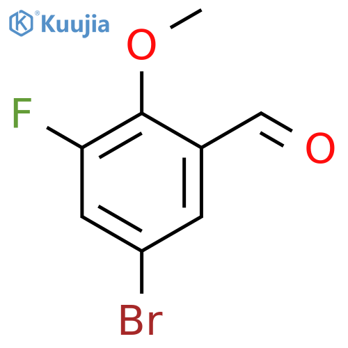 BENZALDEHYDE, 5-BROMO-3-FLUORO-2-METHOXY- structure