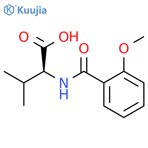 (2S)-2-(2-methoxyphenyl)formamido-3-methylbutanoic acid structure
