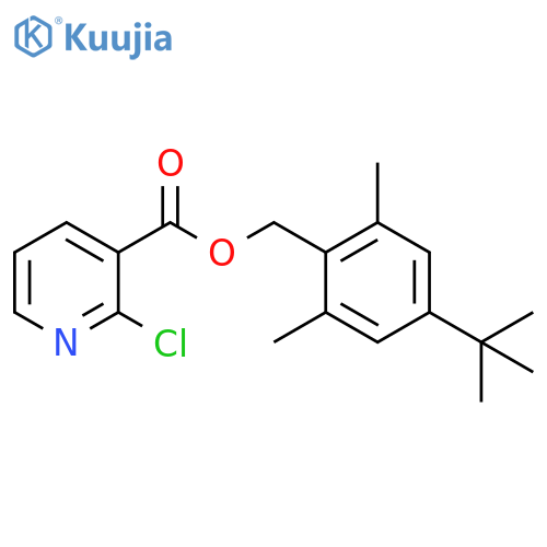 3-Pyridinecarboxylic acid, 2-chloro-, [4-(1,1-dimethylethyl)-2,6-dimethylphenyl]methyl ester structure