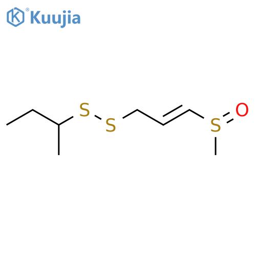 (E)-3-methylsulfinyl-2-propenyl sec-butyl disulfide structure