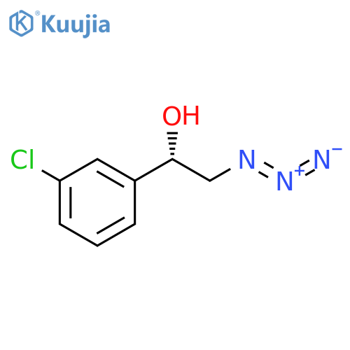 (1S)-2-azido-1-(3-chlorophenyl)ethan-1-ol structure