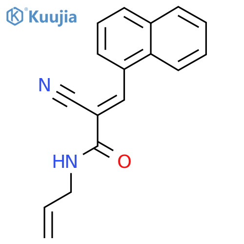 2-cyano-3-(naphthalen-1-yl)-N-(prop-2-en-1-yl)prop-2-enamide structure