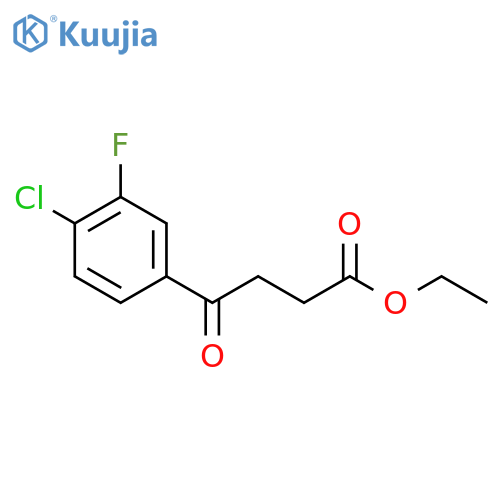 ethyl 4-(4-chloro-3-fluorophenyl)-4-oxobutanoate structure