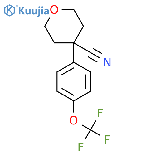 4-(4-(Trifluoromethoxy)phenyl)tetrahydro-2H-pyran-4-carbonitrile structure