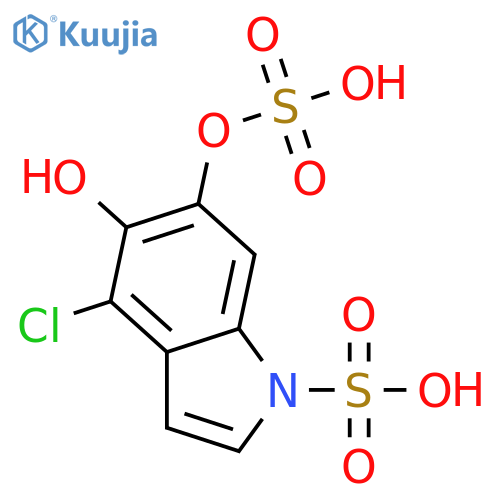 4-Chloro-5,6-dihydroxy-1H-indole; N,O6-Disulfo structure