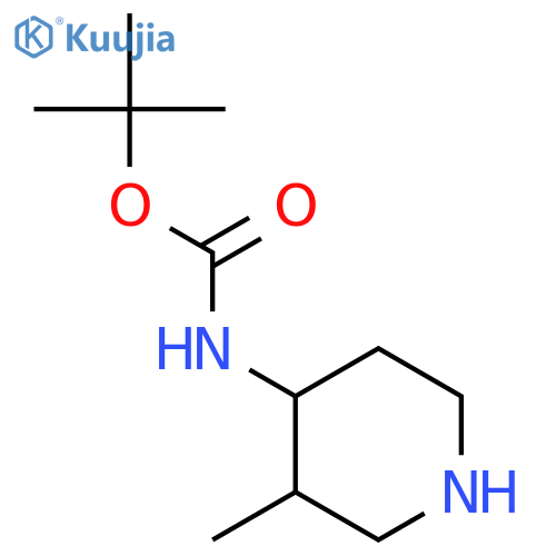 tert-butyl N-[cis-3-methylpiperidin-4-yl]carbamate structure