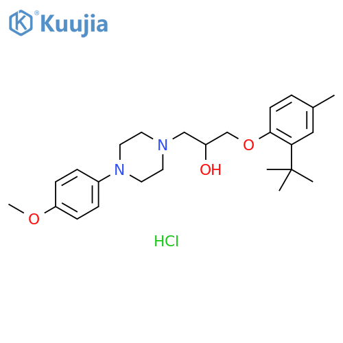 1-(2-tert-butyl-4-methylphenoxy)-3-4-(4-methoxyphenyl)piperazin-1-ylpropan-2-ol dihydrochloride structure