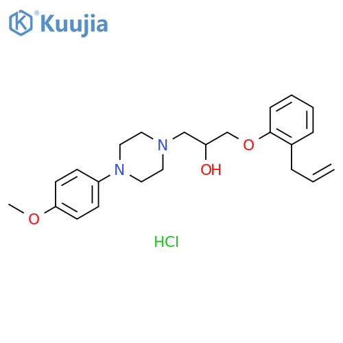 1-4-(4-methoxyphenyl)piperazin-1-yl-3-2-(prop-2-en-1-yl)phenoxypropan-2-ol dihydrochloride structure