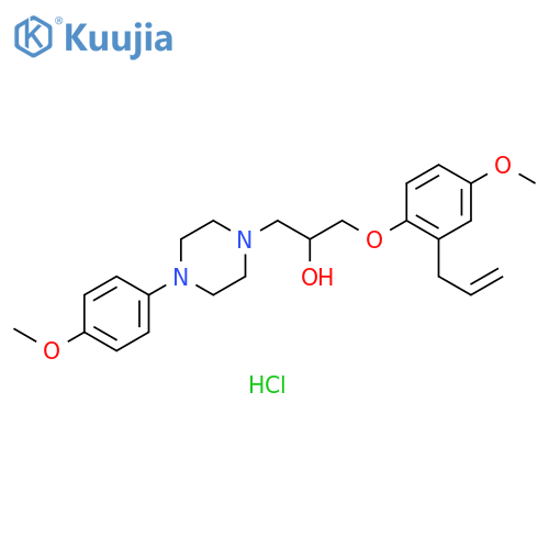 1-4-methoxy-2-(prop-2-en-1-yl)phenoxy-3-4-(4-methoxyphenyl)piperazin-1-ylpropan-2-ol dihydrochloride structure