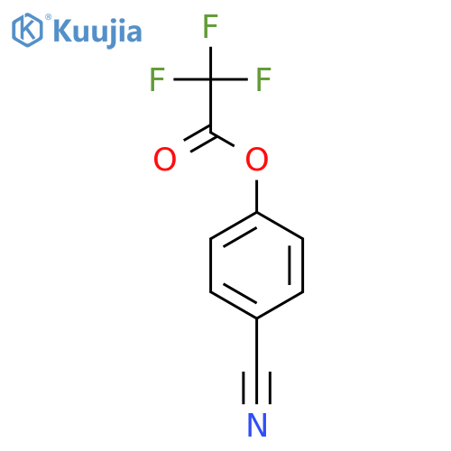 Acetic acid, trifluoro-, 4-cyanophenyl ester structure