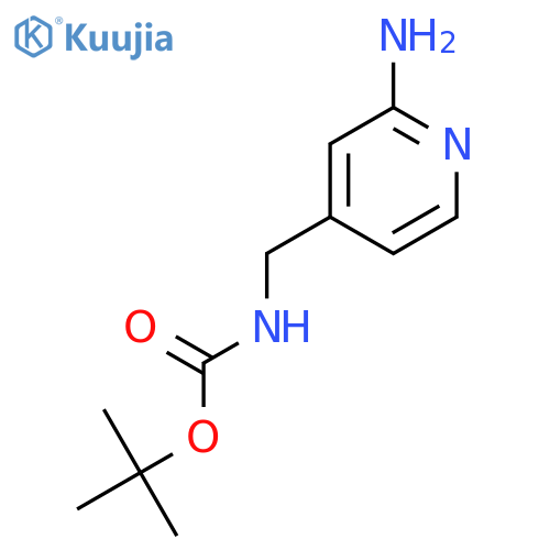 tert-butyl N-[(2-aminopyridin-4-yl)methyl]carbamate structure