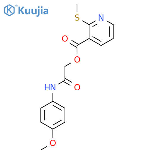 [(4-Methoxyphenyl)carbamoyl]methyl 2-(methylsulfanyl)pyridine-3-carboxylate structure