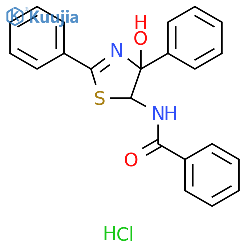 N-(4-hydroxy-2,4-diphenyl-4,5-dihydro-1,3-thiazol-5-yl)benzamide hydrochloride structure