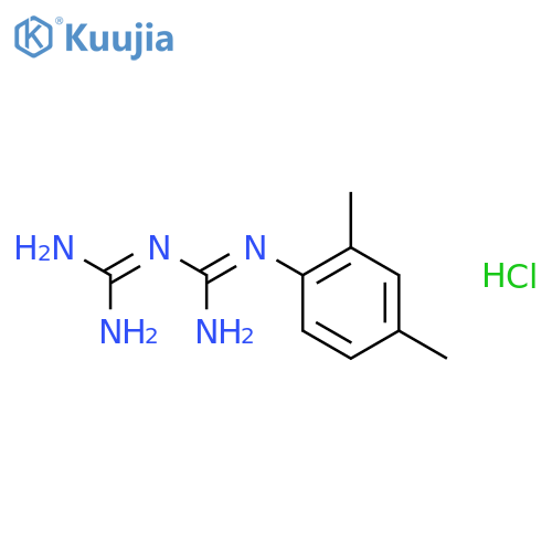1-(diaminomethylidene)-2-(2,4-dimethylphenyl)guanidine hydrochloride structure