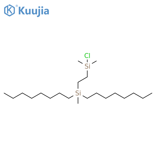 (chloro-ethyl-methyl-silyl)methyl-methyl-dioctyl-silane structure