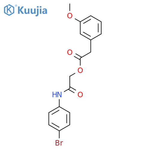 (4-bromophenyl)carbamoylmethyl 2-(3-methoxyphenyl)acetate structure