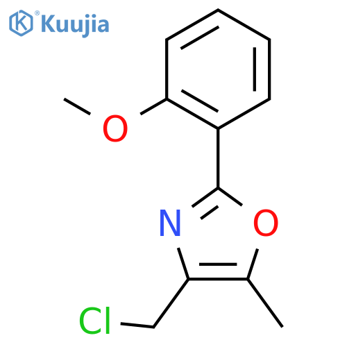 4-(Chloromethyl)-2-(2-methoxyphenyl)-5-methyl-1,3-oxazole structure
