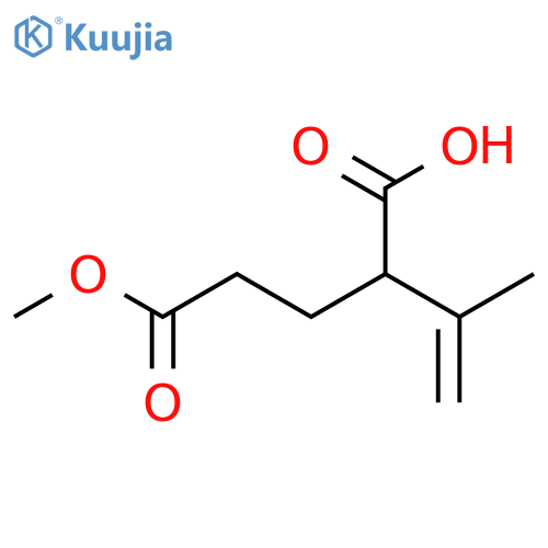 2-(1-Methylethenyl)pentanedioic acid; 5-Me ester structure