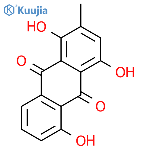 9,10-Anthracenedione,1,4,5-trihydroxy-2-methyl- structure