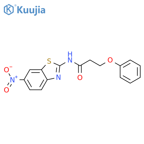 N-(6-nitro-1,3-benzothiazol-2-yl)-3-phenoxypropanamide structure